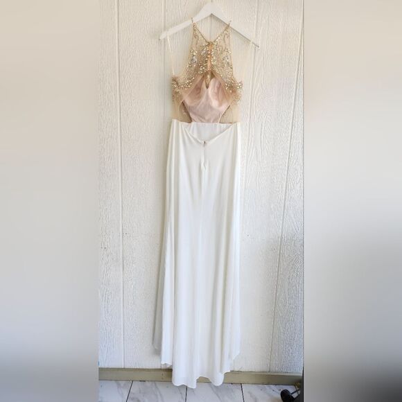 Cinderella beaded white prom gown dress - Picture 7 of 9